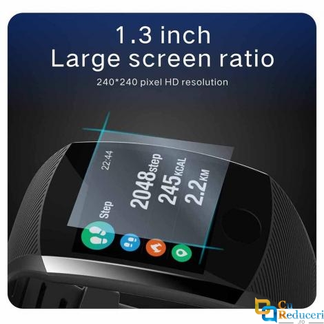 Smartwatch LOKMAT Q11, display 1.3 inch, rezolutie 240*240 pixeli, monitorizarea ritmului cardiac, tensiunii arteriale, calitatea somnului, pasilor, caloriilor, kilometrajului