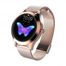 Ceas Smartwatch Kingwear KW10 Gold, rezistent la apa IP68, 64KB Ram + 512KB ROM, display 1.04 inch TFT cu touch screen, rezolutie 240 * 198 pixeli, capacitate baterie 120mAh