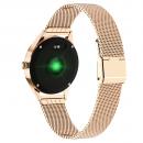Ceas Smartwatch Kingwear KW10 Gold, rezistent la apa IP68, 64KB Ram + 512KB ROM, display 1.04 inch TFT cu touch screen, rezolutie 240 * 198 pixeli, capacitate baterie 120mAh