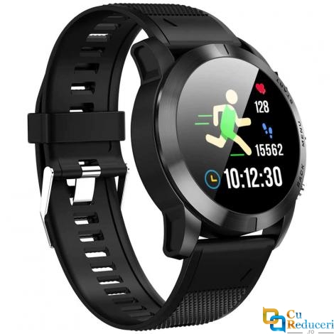 Ceas smartwatch DT NO.1 S10, 64KB RAM + 512KB ROM, display 1.3 inch TFT cu touch screen, rezolutie 240 x 240 pixeli, baterie 350mAh, rezistent la apa IP67