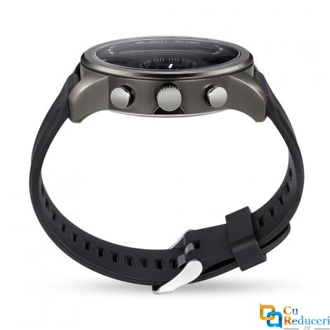 Ceas smartwatch LEMFO T3 Pro, display 0.96 inch IPS, fus orar dublu, Bluetooth 4.0, pedometru, monitarizare ritm cardica, monitorizare calitatea somnului