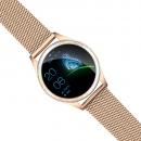Ceas Smartwatch Kingwear KW20 Gold, rezistent la apa IP68, 64KB Ram + 512KB ROM, display 1.04 inch TFT cu touch screen, rezolutie 240 * 198 pixeli, capacitate baterie 120mAh