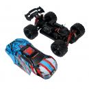 Masina cu telecomanda JJRC HS18321 albastra, 4x4, scara 1:18, viteza maxima 36 km/h, acumulator 7.4V 1200mAh, timp de utilizare ~20 min