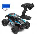 Masina cu telecomanda JJRC HS18312 albastra, 4x4, scara 1:18, viteza maxima 36 km/h, acumulator 7.4V 1200mAh, timp de utilizare ~20 min