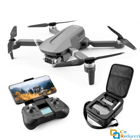 Drona SLX F4 4K 5G GPS, brate pliabile, wifi, buton de Return To Home, camera 4K HD cu transmisie live pe telefon, capacitate baterie: 7.4V 3500 mAh, autonomie zbor ~ 25 de minute