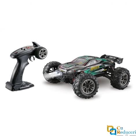 Masina cu telecomanda JJRC 9138 verde, 4WD, 1:16, 2.4G, viteza maxima ~36km/h, acumulator 7.4V 500 mAh Li-Ion, autonomie ~15min