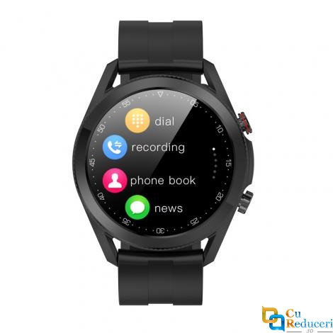 Ceas smartwatch Kingwear L19, display 1.28 inch TFT cu touch screen, rezolutie 240 x 240 pixeli, capacitate baterie 290 mAh 