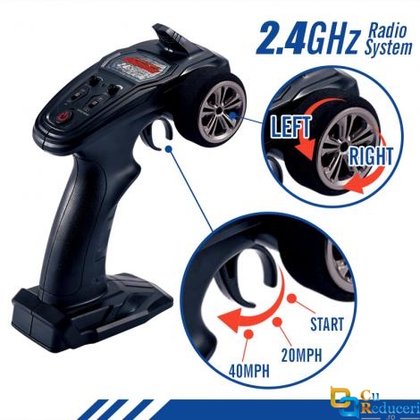 Masina cu telecomanda JJRC N516 albastra, 4WD, 1:10, 2.4G, viteza maxima ~46km/h, acumulator 7.4V 1600 mAh Li-Ion, autonomie ~10-15min