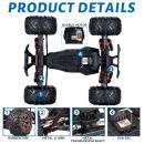 Masina cu telecomanda JJRC N516 albastra, 4WD, 1:10, 2.4G, viteza maxima ~46km/h, acumulator 7.4V 1600 mAh Li-Ion, autonomie ~10-15min