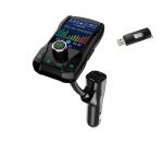 Modulator FM39, Bluetooth, MP3 Player, 3xUSB, MicroSD, microfon incorporat, ecran 1.8,  HandsFree, Quickcharge, 4 metode de a asculta muzica