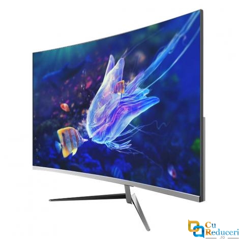 Monitor 24 inch curbat LED, culoare neagra, rezolutie 1920 x 1080