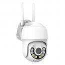 Camera de supraveghere WIFI, 8MP, 4K Ultra HD, 5X Zoom, Exterior/interior, Night Vision Color, Leduri lumina, Alarma, Comunicare Bidirectionala, Stocare Card saau Cloud, Senzor miscare, Alb