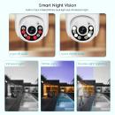 Camera de supraveghere WIFI, 8MP, 4K Ultra HD, 5X Zoom, Exterior/interior, Night Vision Color, Leduri lumina, Alarma, Comunicare Bidirectionala, Stocare Card saau Cloud, Senzor miscare, Alb