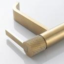 Baterie inalta pentru lavoar, Momali, corp si maner din alama, cu aerator, cartus ceramic, culoare auriu, set prindere inclus