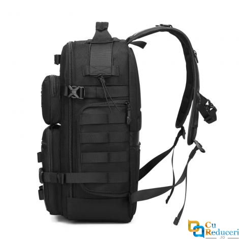Rucsac multifuncional pentru calatorie, Ozuko, 28L, impermeabil, suport pentru ochelari, racheta tenis, trepied, buzunare impermeabile, rezistent la uzura, unisex, negru