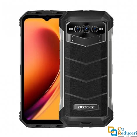 Telefon mobil Doogee V Max, Negru, 5G, Display FHD+ de 6.58 inch, Memorie RAM: 12GB + 8GB, ROM: 256GB, 4 camera (108 Mpx, 20 Mpx, 16 Mpx, 32 Mpx) Android 12, Baterie 22000 mAh, Dual SIM, Dimensity 1080, Rezistent la apa, Infrared Night Vision, Carcasa inclusa