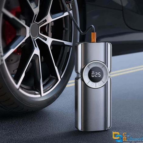 Acumulator extern pornire auto / Jump Starter 12 V cu compresor 150 PSI, curent de pornire 1200 A, curent maxim 2500 A, capacitate 20000 mAh, lanterna 