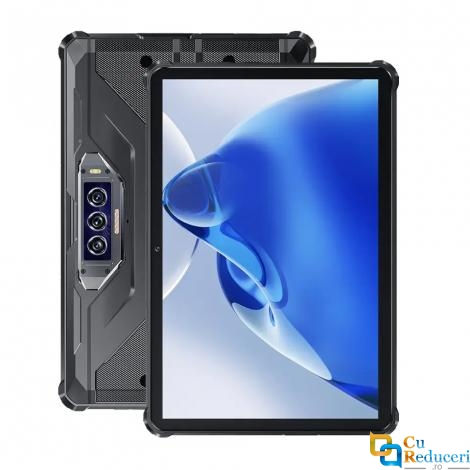 Tableta Oukitel RT7 Titan 5G Neagra, display FHD+ 10.1 inch, capacitate baterie 32000 mAh, 33W, Dual SIM, Android 13, Memorie RAM 12 Gb + 12 Gb extensibil, memorie ROM 512 Gb, OTG, NFC, Dimensity 720 Octa-Core
