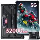 Tableta Oukitel RT7 Titan 5G Neagra, display FHD+ 10.1 inch, capacitate baterie 32000 mAh, 33W, Dual SIM, Android 13, Memorie RAM 12 Gb + 12 Gb extensibil, memorie ROM 512 Gb, OTG, NFC, Dimensity 720 Octa-Core