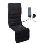 Saltea pentru masaj gat, spate, talie, picioare, 10 motoare vibrante, telecomanda, cu caldura, piele ecologica, culoare negru