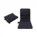 Saltea pentru masaj gat, spate, talie, picioare, 10 motoare vibrante, telecomanda, cu caldura, piele ecologica, culoare negru