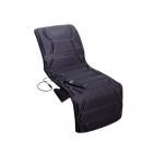 Saltea pentru masaj gat, spate, talie, picioare, 10 motoare vibrante, telecomanda, cu caldura, piele ecologica, culoare negru