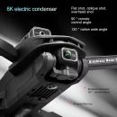 Drona V168 MAX, camera 8K UHD 5G GPS cu obiectiv de evitare obstacole la 360°, raza de actiune de 3000 m, motor fara perii, baterie 7.4V 3000 mAh, autonomie 30 min