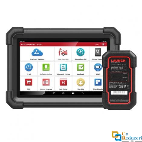 Tester Profesional Launch X431 PRO3 Apex cu Non-16 Pin Adaptor Box, 37+ Functii Speciale, CAN FD/DoIP, Codare ECU, Android 10.0, 4GB RAM, 64GB stocare, display 10.1 inch, baterie 6300 mAh, 2 ani actualizare gratuita