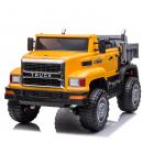 Masina electrica pentru copii, 4x4, 2 locuri, 4 motoare 380, Suspensii hidraulice, Baterie 12V 7Ah, Telecomanda multifunctionala, LED, Bluetooth si functii multimedia, Bena basculabila, 132 x 47 x 67 cm, Galben