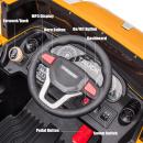 Masina electrica pentru copii, 4x4, 2 locuri, 4 motoare 380, Suspensii hidraulice, Baterie 12V 7Ah, Telecomanda multifunctionala, LED, Bluetooth si functii multimedia, Bena basculabila, 132 x 47 x 67 cm, Galben