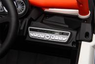 Masinuta electrica pentru copii, 4x4, 12V 7A, 2 locuri, roti EVA off-road, telecomanda parinti, LED, Bluetooth, USB, suspensii, dotari premium,  scaune piele ecologica, culoare portocaliu metalizat, 70 x 111 x 63